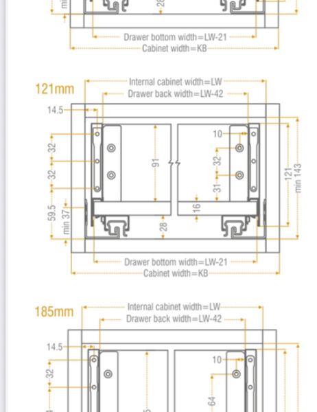 BOSE KITCHEN TANDUM DRAWERS