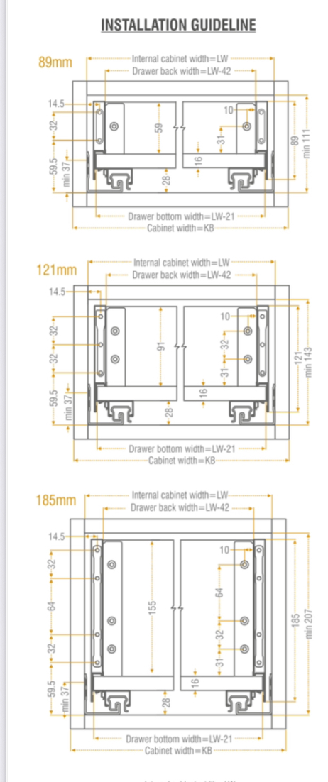 Bose kitchen tandums BOSE KITCHEN TANDUM DRAWERS - Image 1
