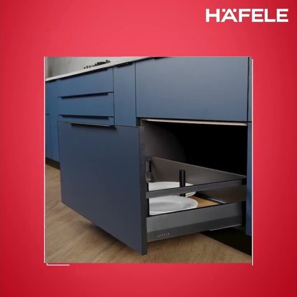 Hafele Matrixbox Premium, Drawer with soft close finish Anthracite