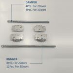 EBCO wardrobe sliding fitting - Soft Close (3 door kit) - Image 2