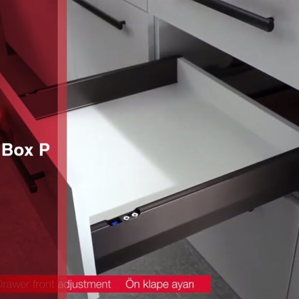 Hafele Matrixbox Premium, Drawer with soft close finish Anthracite